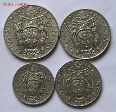 Ватикан, 4 Монеты-20,50 Чент 1 и 2 лиры 1932-35 (28.05) - P1018250.JPG