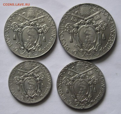 Ватикан, 4 Монеты-20,50 Чент 1 и 2 лиры 1941 (28.05) - P1018241.JPG