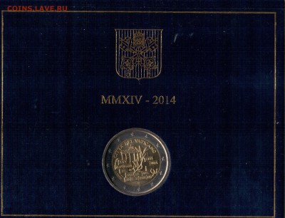 ВАТИКАН 2€ 2014 БЕРЛИНСКАЯ СТЕНА 02.06.16 В 22.00МСК (В641) - 4-ват2е