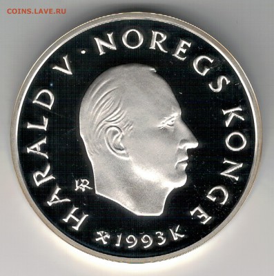Ag НОРВЕГИЯ 100 КРОН 1993 ОЛИМПИАДА ДО 02.06 В 22.00 (В645) - 5-нор