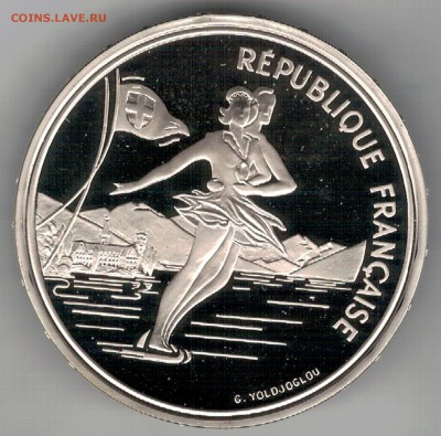 Ag ФРАНЦИЯ 100 ФРАНКОВ 1989 ФИГУРИСТЫ 02.06 В 22.00 (В670) - 5-фр100ф89