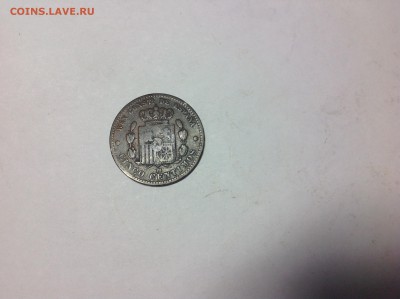 ИСПАНИЯ 5 САНТИМО 1878г. - 1 (53)