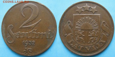 13.Разная инострань по фиксу - 13.25.-Латвия 2 сантима 1932    2817