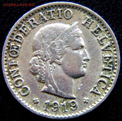 Швейцария_5 раппенов 1919; до 29.05_22.40мск - 11145