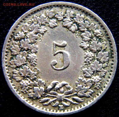 Швейцария_5 раппенов 1919; до 29.05_22.40мск - 11146