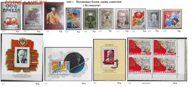 СССР 1982-1983. ФИКС - 1.1982. Блоки, серии, марки