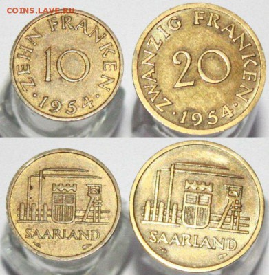 Саар 10 франков и 20 франков 1954гг - 4.JPG