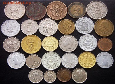 54 разные зарубежные монеты (см. описание). До 30.05_22.00мс - 4