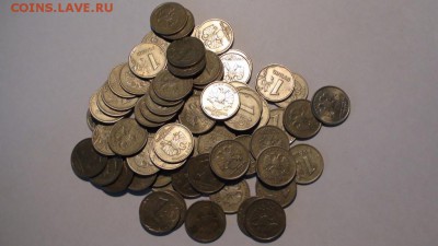 1 рубль 1999 года 74 шт, 2 рубля 1999 спмд - 3 шт - DSC01218.JPG