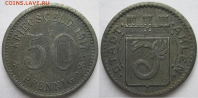 Нотгельды Германии. Обзорная тема. - 50 пф.1917г. Ален, цинк