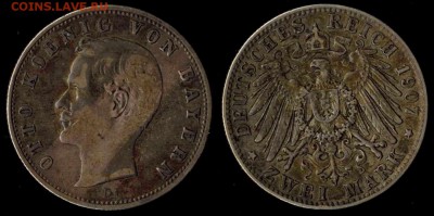 с 1000р!!!    2 марки 1907  Бавария до 06.06.16г  22.00 МСК - 1907