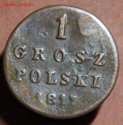 Польша 1 грош 1817 FH (с надчеканом F) - 2016.05.30_Польша 1 грош 1817 FH_1.JPG