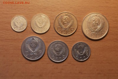 годовой комплект 1954г - 1,2,3,5,10,15,20 коп до 7 июня блиц - 1954 годовой 1 2