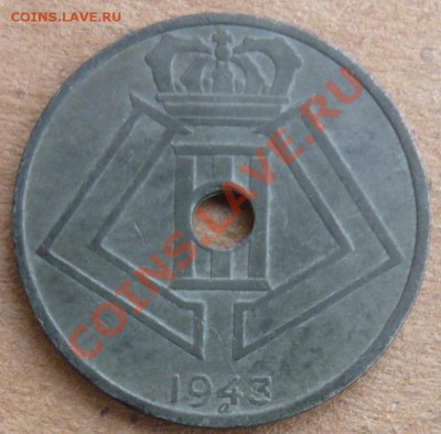 Бельгия 25 сантимов.1943 г. До 17.11.10 г. 20-00 МСК. - 25 43