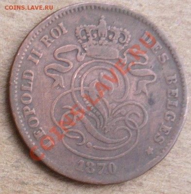 Бельгия 2 сантима.1870 г. До 17.11.10 г. 20-00 МСК. - 2 70