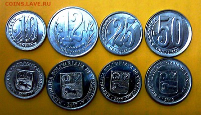 ВЕНЕСУЭЛА набор из 4 монет, фикс - Набор 4 монеты