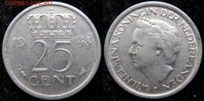 13.Разная инострань по фиксу - 13.71. -Нидерланды 25 центов 1948    427