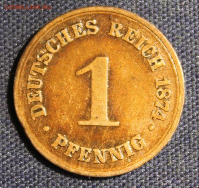 С 1 руб. КАЙЗЕРРЕЙХ 1 пфенниг 1874г."В"  до 9.06 в 22-00 - IMG_1876.JPG