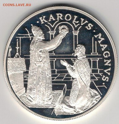 Ag АНДОРРА 10 ДИНЕРОВ 1996 КАРЛ ВЕЛИКИЙ 09.06 В 22Ч (В409) - 5-ан96