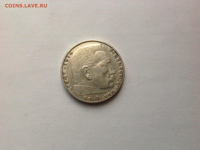 2 рейхсмарки 1938 A, Гинденбург до 6.06. 22.30 - image
