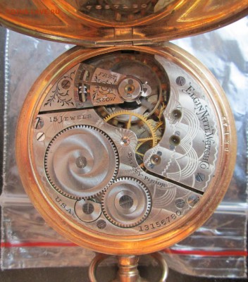 Часы кармнные Elgin  1907 на ходу - 15 019
