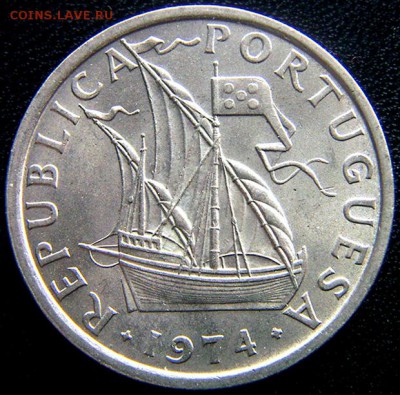 Португалия_10 эскудо 1974 "Каравелла" UNC; до 04.06_22.12мск - 11152