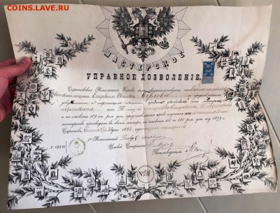 Грамота на мастера портного дела 1883 годъ. До 9 июня в 22ч. - 1
