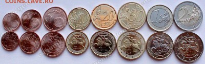 Польша-США-КАНАДА-19-20-РОССИЯ-Португалия-Казахстан - lt_2015_set_1cent_2euro_8coins