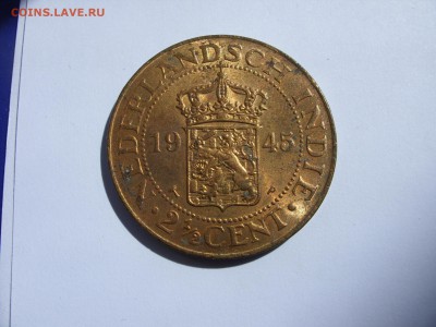 Германия, иностранщина (наборы, на вес, евро), царизм, СССР. - 2 и 1-2 цента Нидерландская Индия 1945 - 2-1.JPG