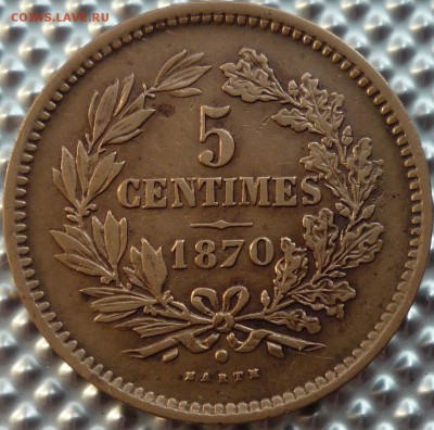 ЛЮКСЕМБУРГ. 5 сантим 1870г. до 07.06.16(21-00 Мск) - P1150296.JPG