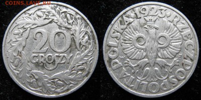 14.Разная инострань по фиксу - 14.9 -Польша 20 грош 1923     3473
