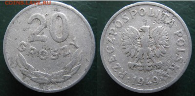 14.Разная инострань по фиксу - 14.31. -Польша 20 гр 1949 Al