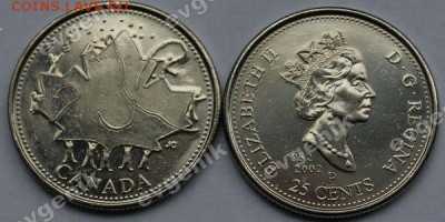 Польша-США-КАНАДА-19-20-РОССИЯ-Португалия-Казахстан - ca_25cents_2002_50years