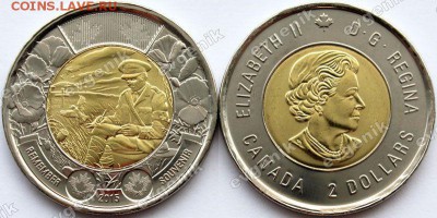 Польша-США-КАНАДА-19-20-РОССИЯ-Португалия-Казахстан - ca_2dollars_2015_bim_100th_anniversary_of_in_flanders_fields