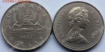 Польша-США-КАНАДА-19-20-РОССИЯ-Португалия-Казахстан - ca_1dollar_1983_canoe