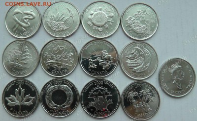 Канада. 2000. 25 центов. Миллениум. 12 монет. UNC - ca_25cents_2000_millenium