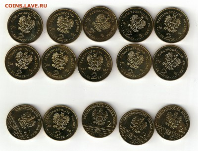 Польша 2zł Юбилейка 2008г 15 монет (в том числе города) - 113929_scan