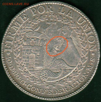 Южное Перу, Куско, 8 реалов 1838 - spc-8r-1838