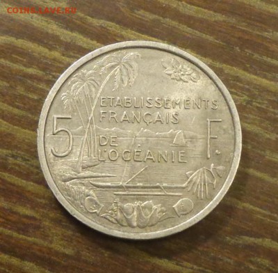 ФРАНЦ. ОКЕАНИЯ - 5 франков до 14.06, 22.00 - Фр. Океания 5 фр 1952
