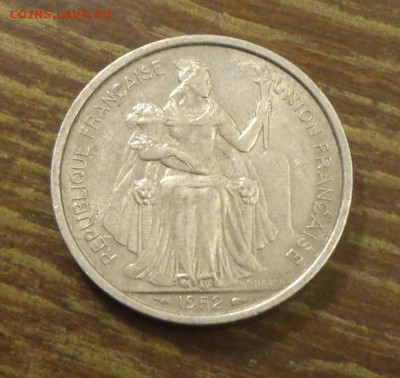 ФРАНЦ. ОКЕАНИЯ - 5 франков до 14.06, 22.00 - Фр. Океания 5 фр 1952_1