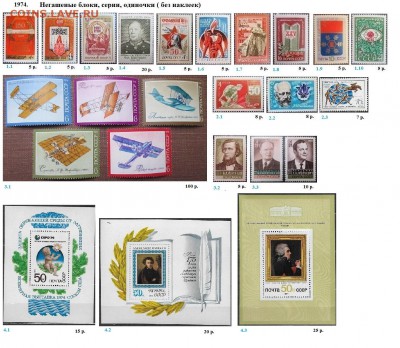 СССР 1974-1975. ФИКС - 1.1974. Блоки, марки