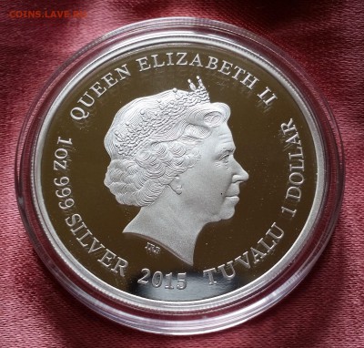 $1 Тувалу 2015г. Химера Синдбад мореход 1oz Ag.PROOF - 2
