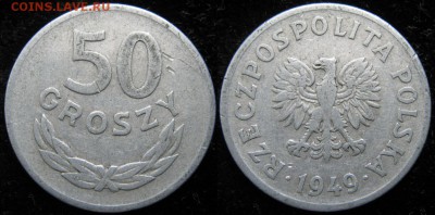 14.Разная инострань по фиксу - 14.35. -Польша 50 грош 1949 Al    3461