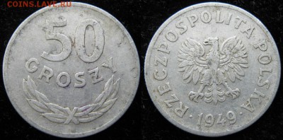 14.Разная инострань по фиксу - 14.36. -Польша 50 грош 1949 Al    3467