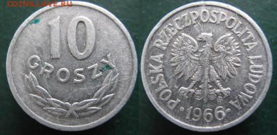 14.Разная инострань по фиксу - 14.43. -Польша 10 гр 1966