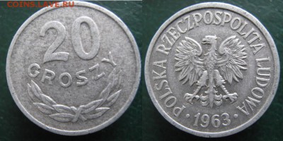14.Разная инострань по фиксу - 14.49. -Польша 20 гр 1963