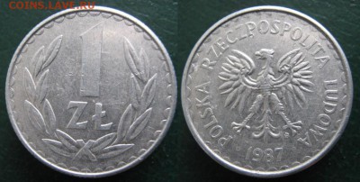 14.Разная инострань по фиксу - 14.60. -Польша 1 зл 1987