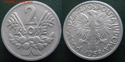 14.Разная инострань по фиксу - 14.62. -Польша 2 зл 1958