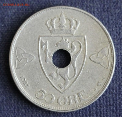 С 1 руб.  НОРВЕГИЯ 50 эре 1921г. НЕ ЧАСТАЯ до 15.06 в 22-00 - IMG_1948.JPG