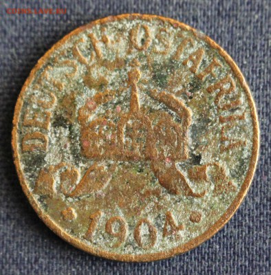 С 1 руб. ГЕРМАНСКАЯ ОСТ.АФРИКА 1 хеллер 1904г. до 15.06 в 22 - IMG_1971.JPG
